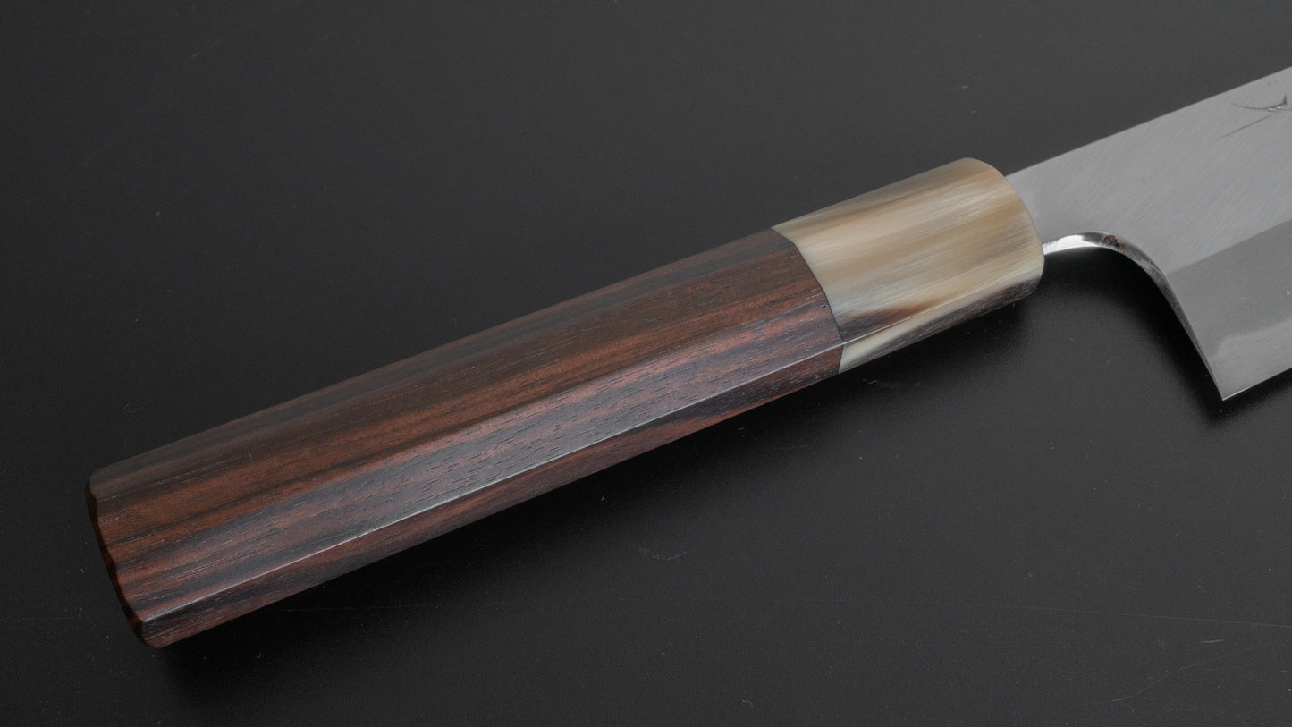Hitohira Tanaka Kyuzo Blue Super Migaki Gyuto 240mm Taihei Makassar Ebony Handle (Saya)