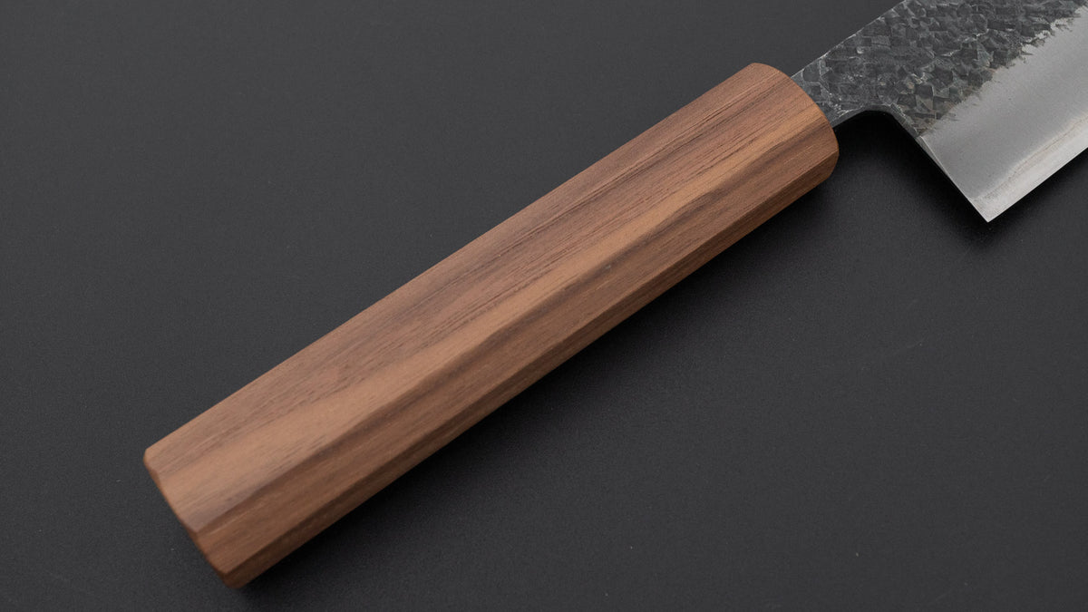 Muneishi Blue #2 Tsuchime Kiritsuke Gyuto 210mm Walnut Handle