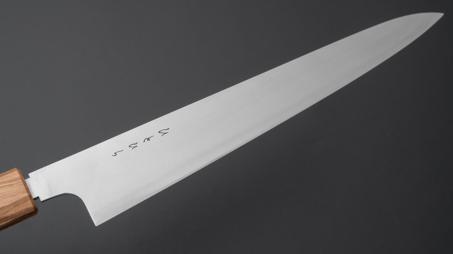 Hitohira KH Stainless Sujihiki 240mm Wenge Handle (Oak Ferrule)