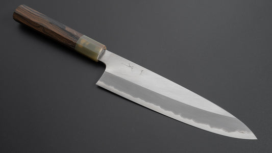 Hitohira Togashi Wit #1 Roestvrijstalen Migaki Gyuto 210mm Ziricote Handvat
