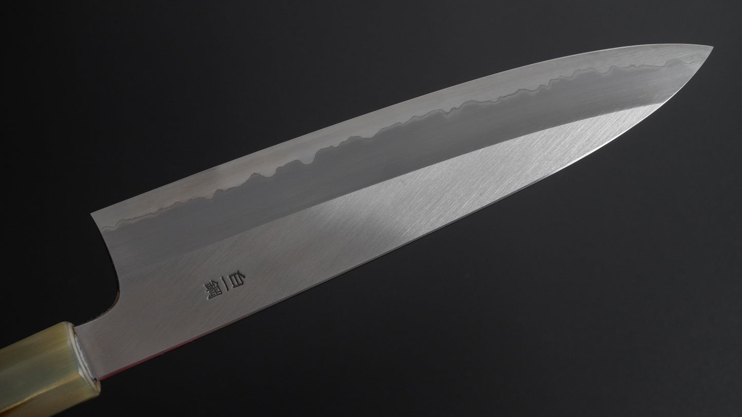 Hitohira Togashi White #1 Stainless Clad Migaki Gyuto 210mm Ziricote Handle