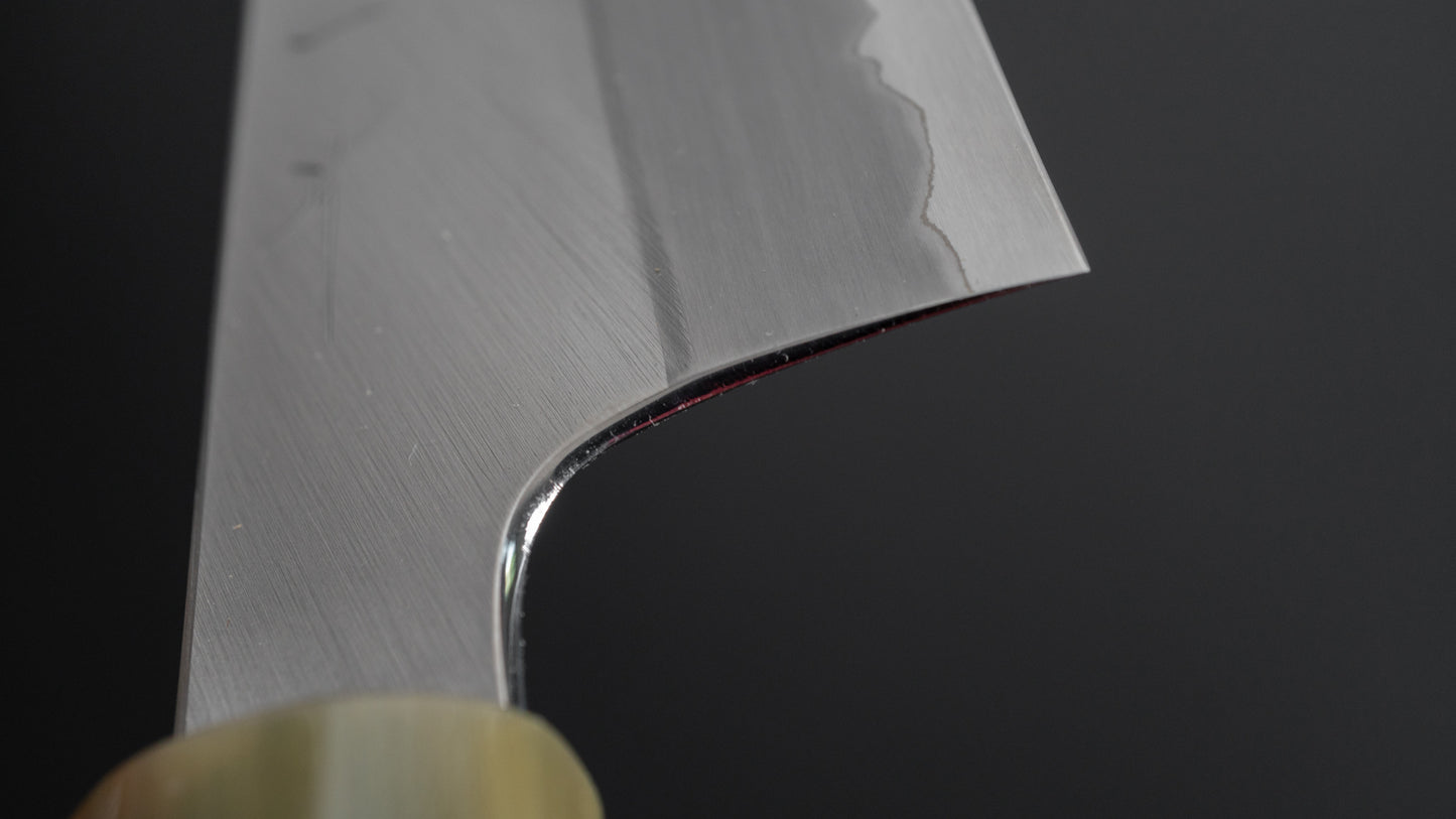 Hitohira Togashi White #1 Stainless Clad Migaki Gyuto 210mm Ziricote Handle