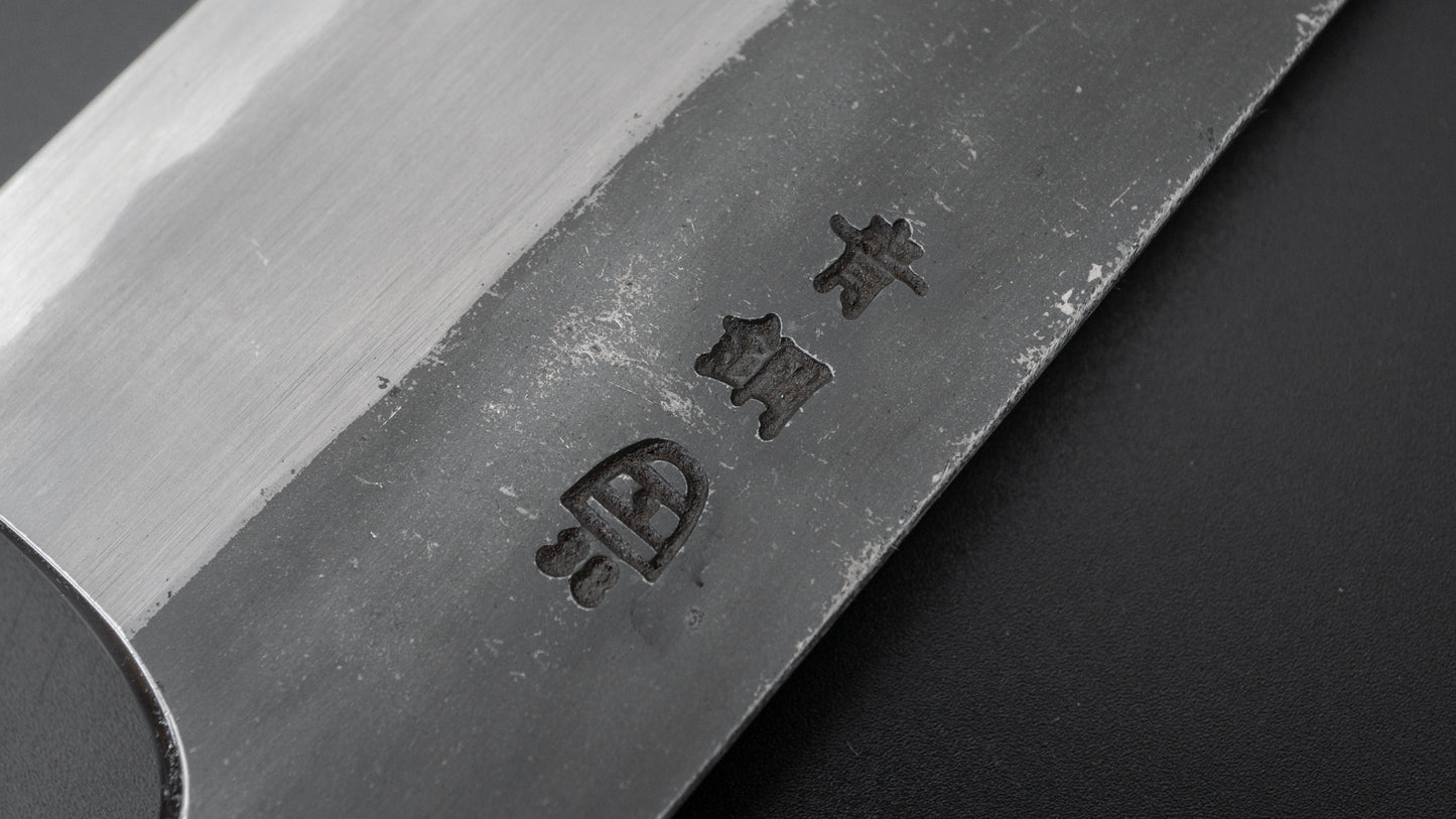 Hitohira Togashi Blue #2 Kurouchi Santoku Cherry Wood Handle (Ebony End)