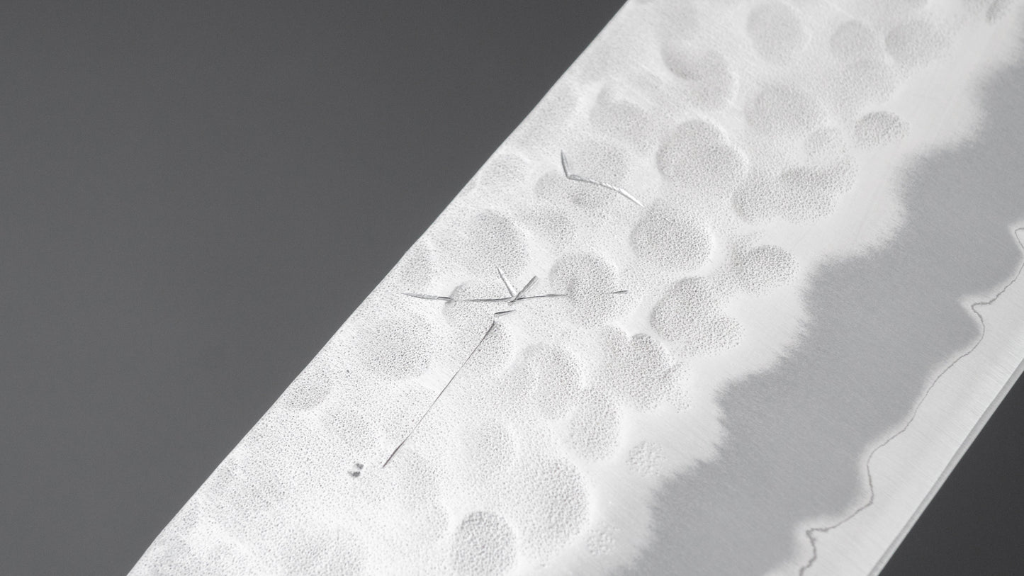 Hitohira Futana Wit #2 Migaki Tsuchime Nakiri 165 mm kersenhouten handvat