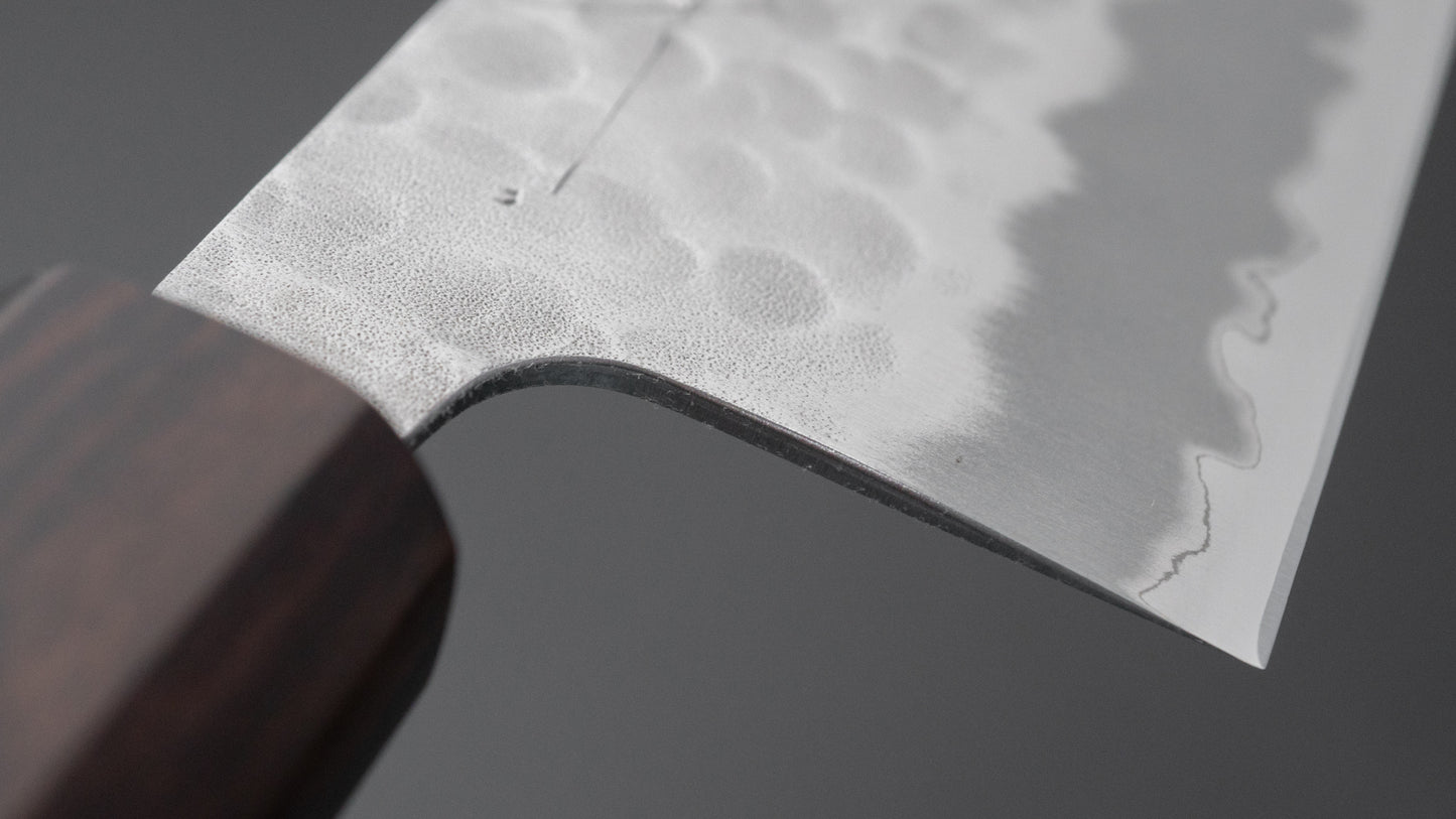 Hitohira Futana Wit #2 Migaki Tsuchime Nakiri 165 mm kersenhouten handvat