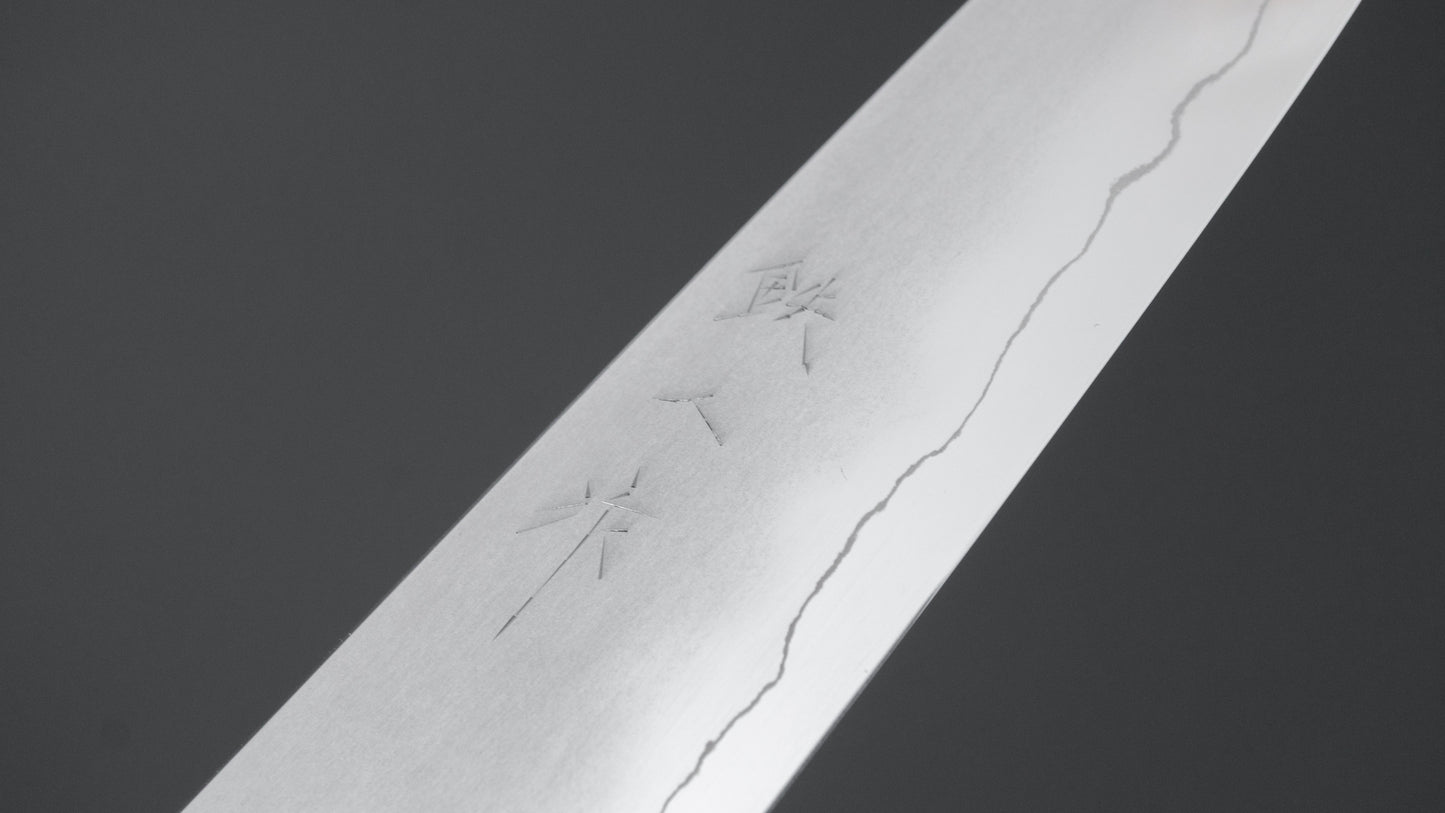 Tetsujin Silver #3 Kasumi Petty 135mm Taihei Makassar Handle