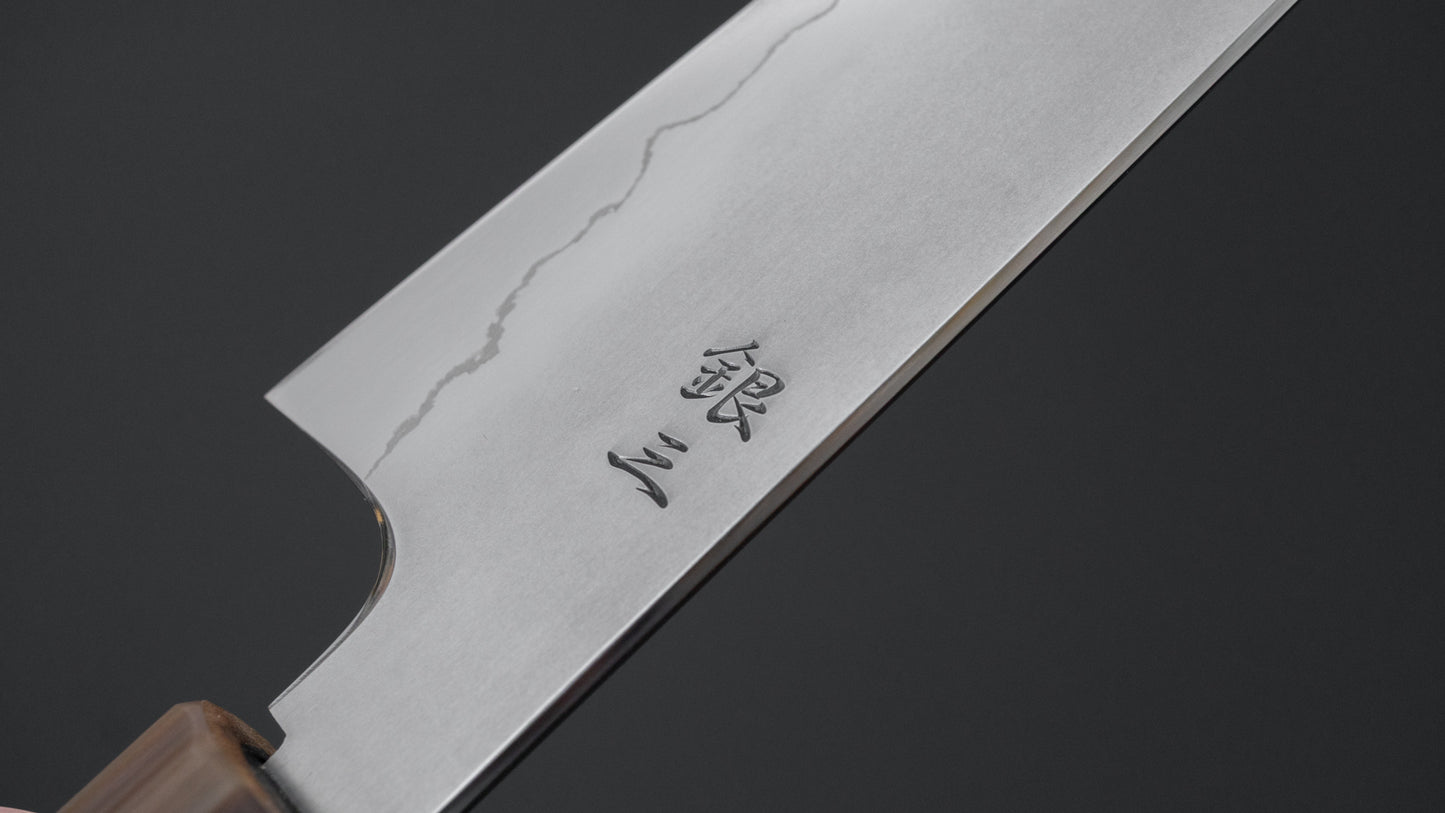 Tetsujin Silver #3 Kasumi Petty 135mm Taihei Makassar Handle