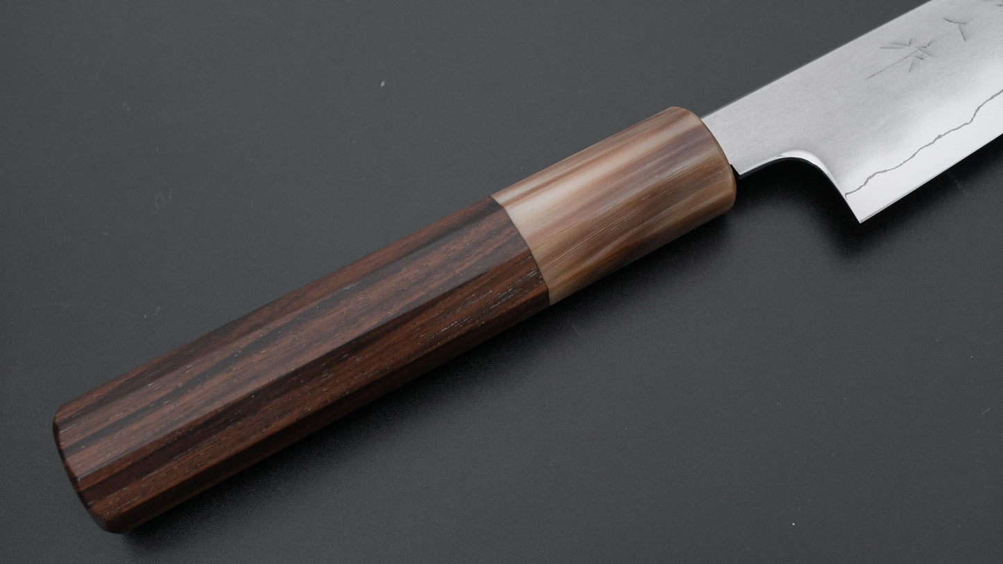 Tetsujin Silver #3 Kasumi Petty 135mm Taihei Makassar Handle