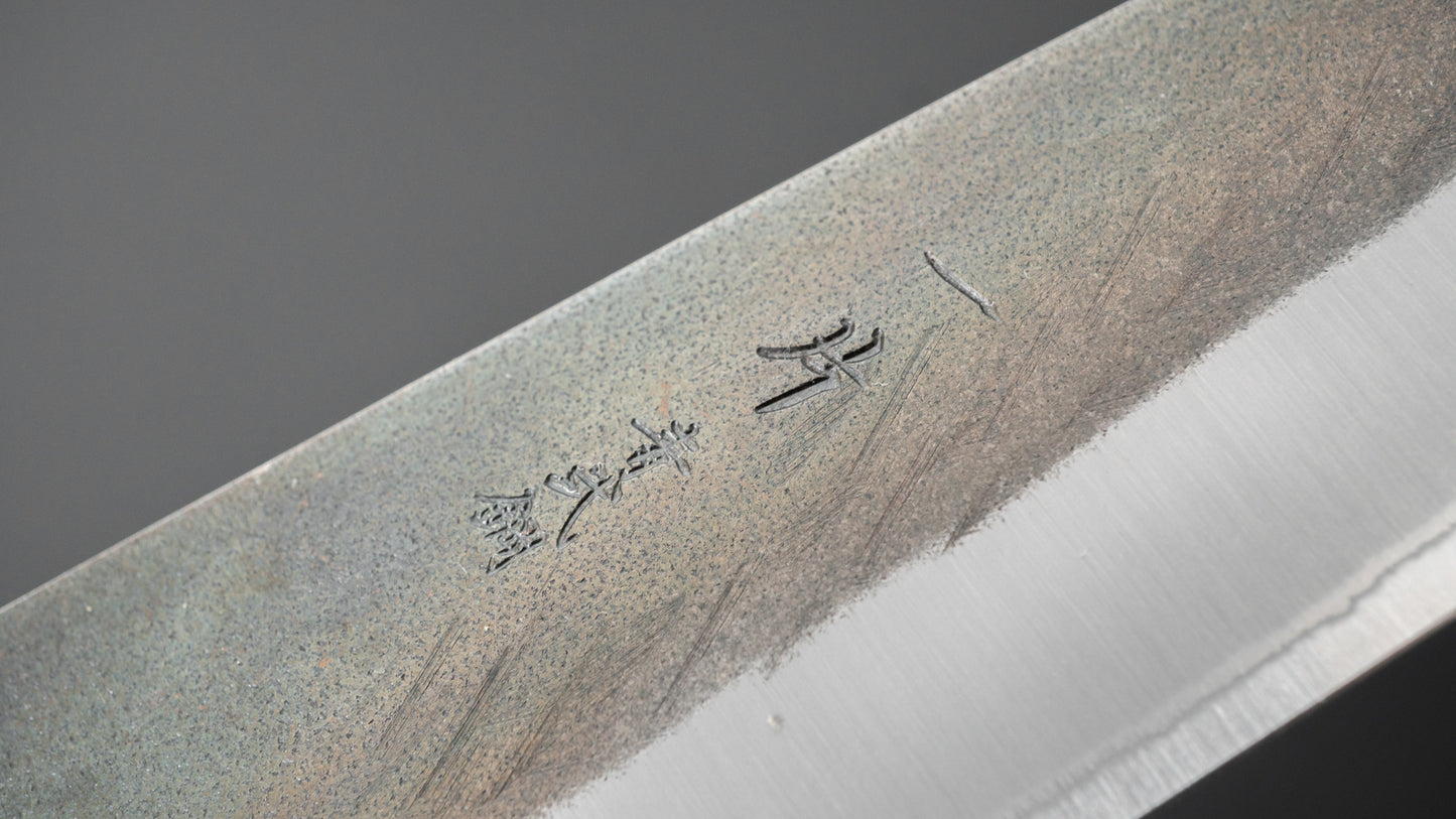 Hitohira TD Blue #2 Stainless Clad Kurouchi Petty 150mm Padauk Handle