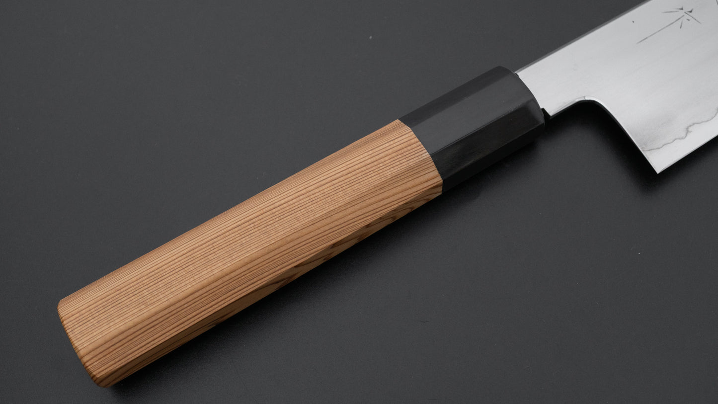 Tetsujin Silver #3 Ukiba Kiritsuke Gyuto 240mm Yakusugi Cedar Handle