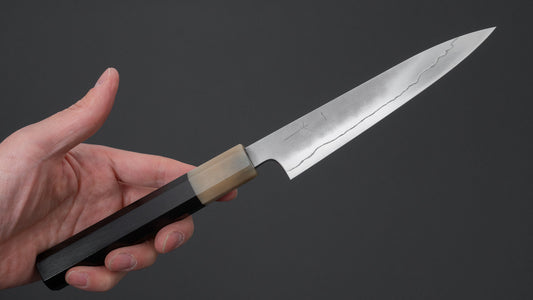 Hitohira Kikuchiyo Yohei Ginsan Kasumi Petty 150mm Ebony Handle