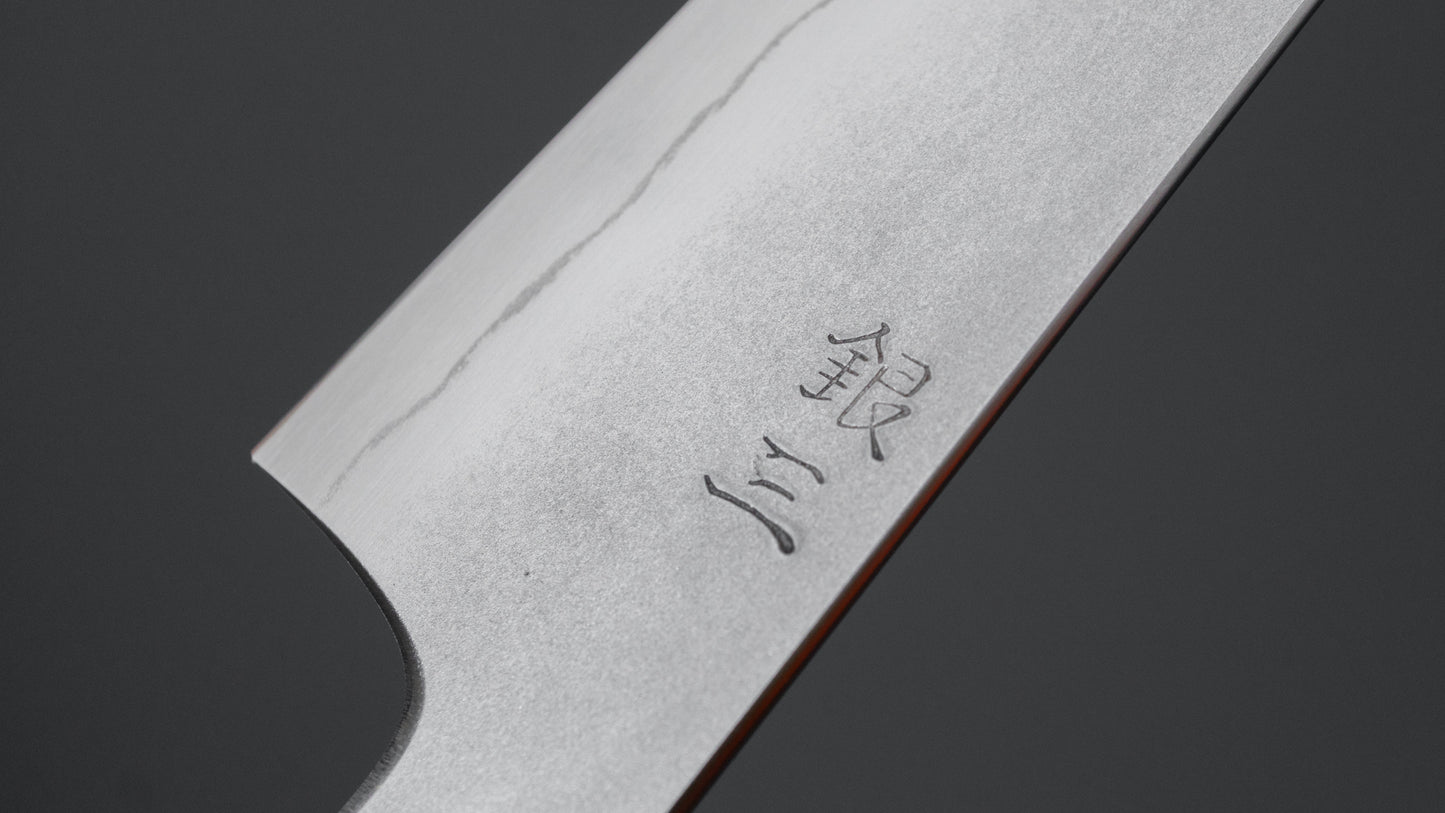 Hitohira Nakagawa Yohei Ginsan Kasumi Petty 150mm Ebbenhouten Heft