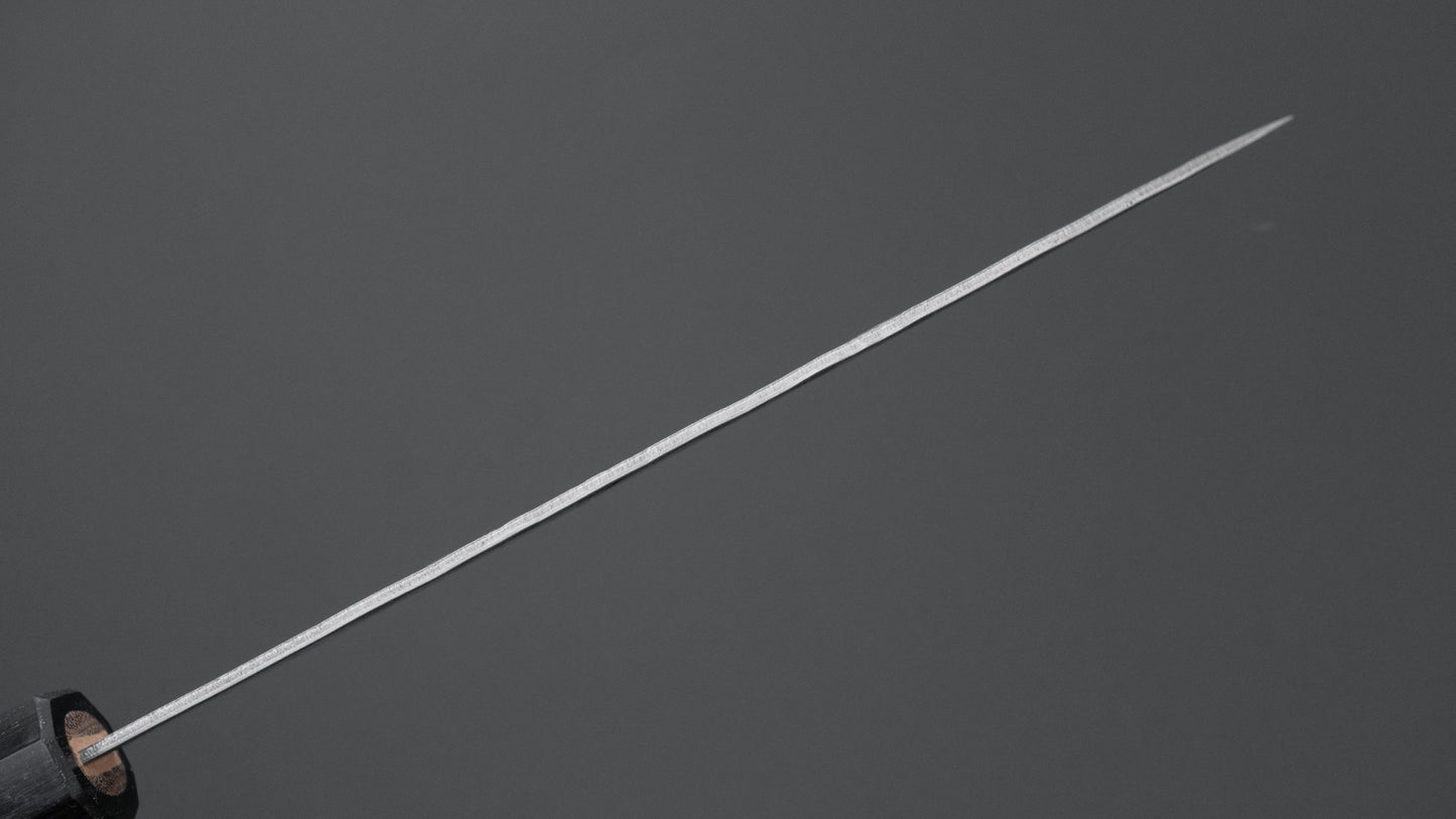 Hitohira Futana Zweedse roestvrijstalen Nashiji Damascus Santoku 170 mm walnoot handvat