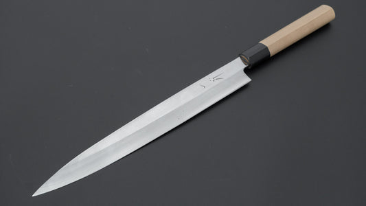 Hitohira Silver #3 Left-Handed Yanagiba 270mm Ho Wood Handle (D-Shape)