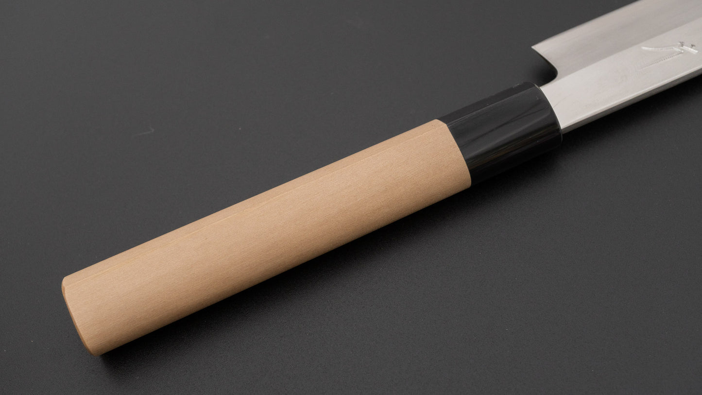 Hitohira Silver #3 Left-Handed Yanagiba 270mm Ho Wood Handle (D-Shape)
