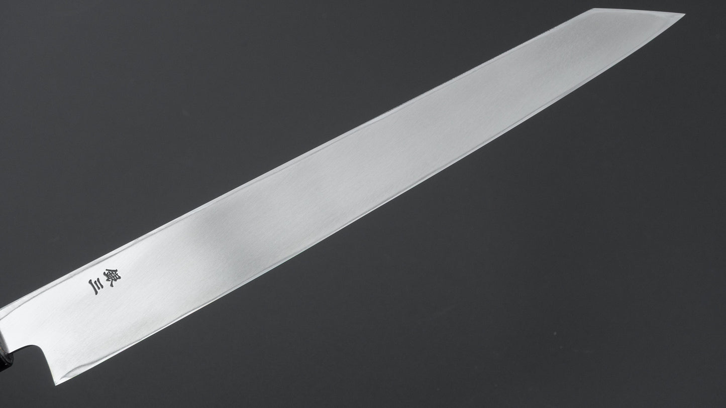 Hitohira Silver #3 Left-Handed Kiritsuke Yanagiba 270mm Ho Wood Handle (D-Shape)