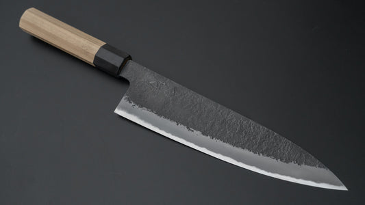 Hitohira Hinode Nashiji Wit #2 Gyuto 210 mm Ho houten handvat