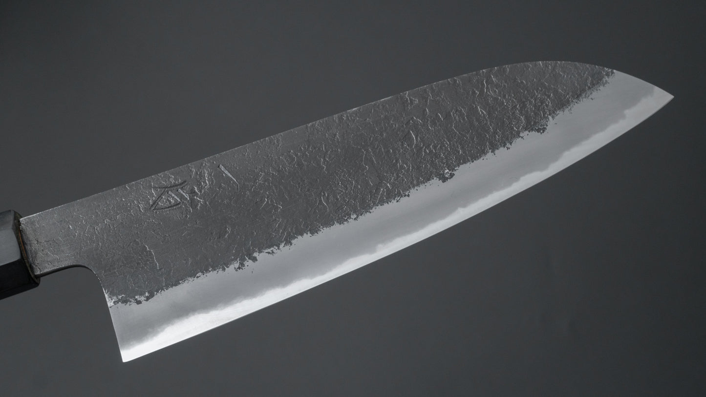 Hitohira Hinode Nashiji White #2 Santoku 180mm Yakusugi Cedar Handle