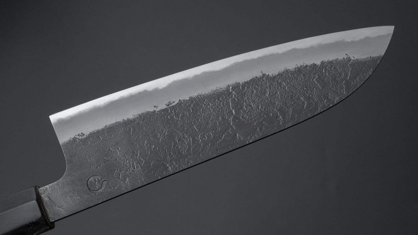 Hitohira Hinode Nashiji White #2 Santoku 180mm Yakusugi Cedar Handle