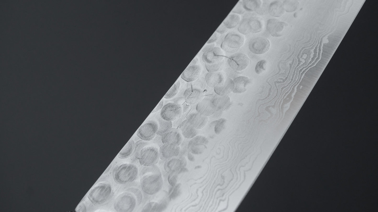 Hitohira HG Tsuchime Damascus Sujihiki 240 mm walnoot handvat