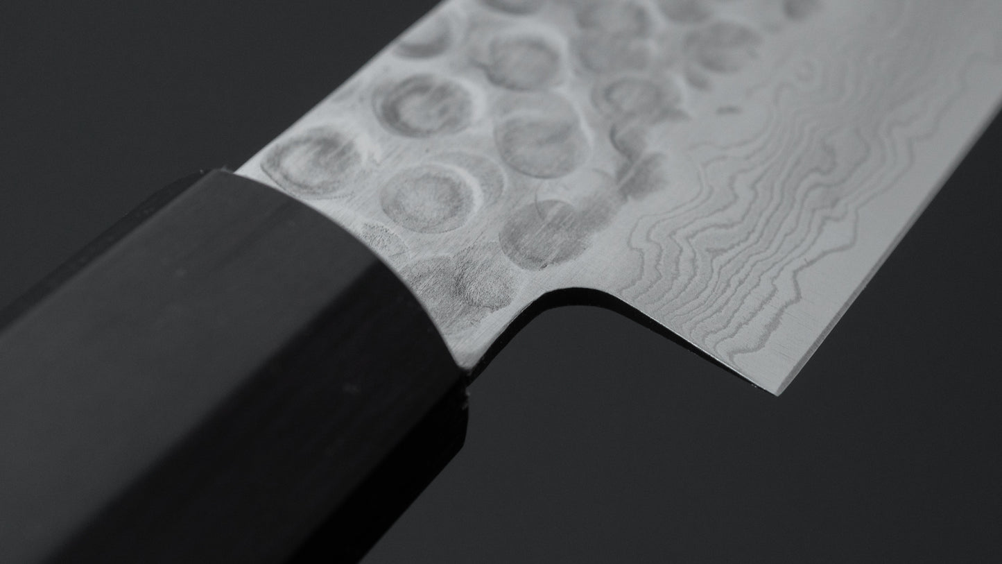 Hitohira HG Tsuchime Damascus Sujihiki 240 mm walnoot handvat