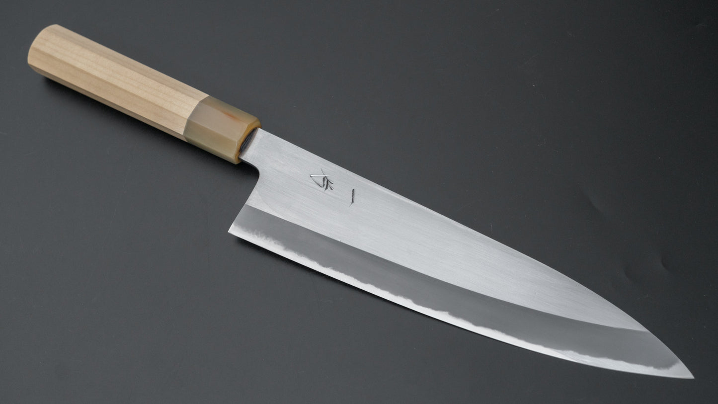 Hitohira Hinode Migaki White #2 Gyuto 210mm Ho Wood Handle