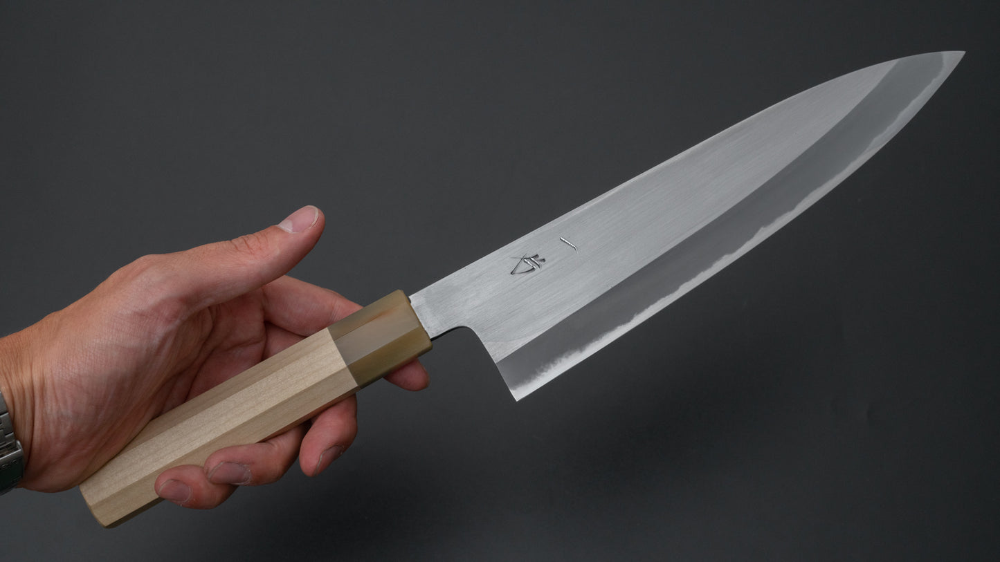 Hitohira Hinode Migaki White #2 Gyuto 210mm Ho Wood Handle
