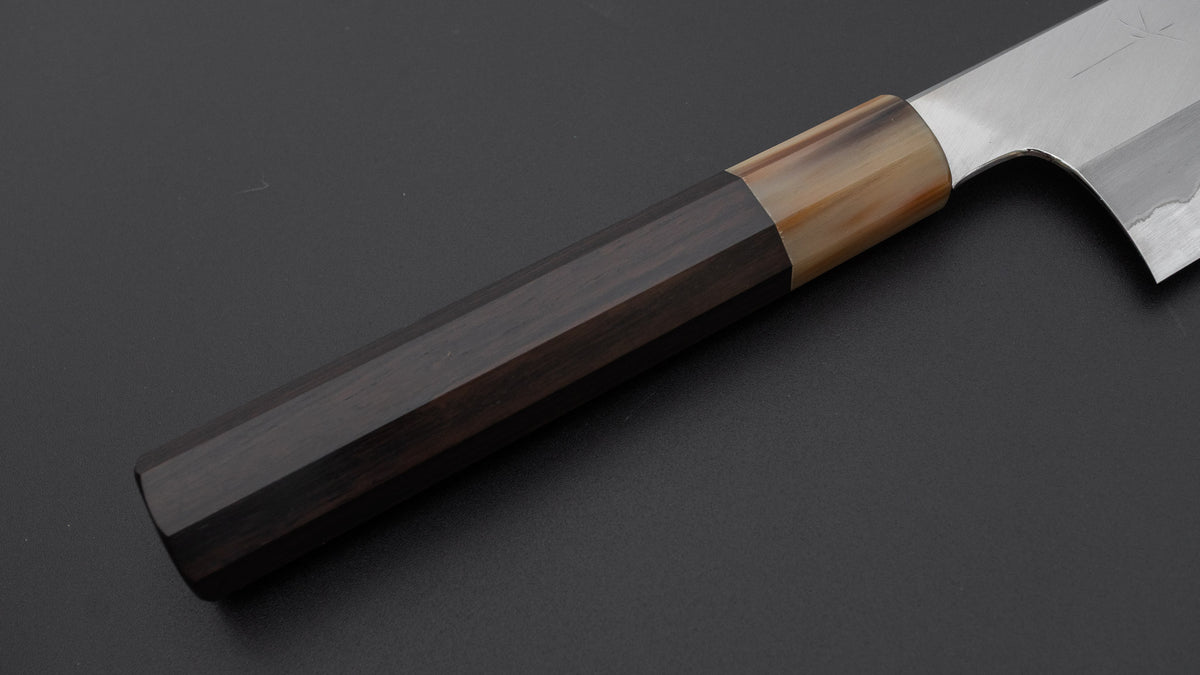 Hitohira Togashi Blue #1 Stainless Clad Gyuto 240mm Ebony Handle