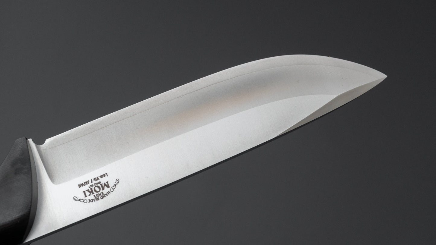 MOKI Berg Fixed Blade Linen Micarta Handle