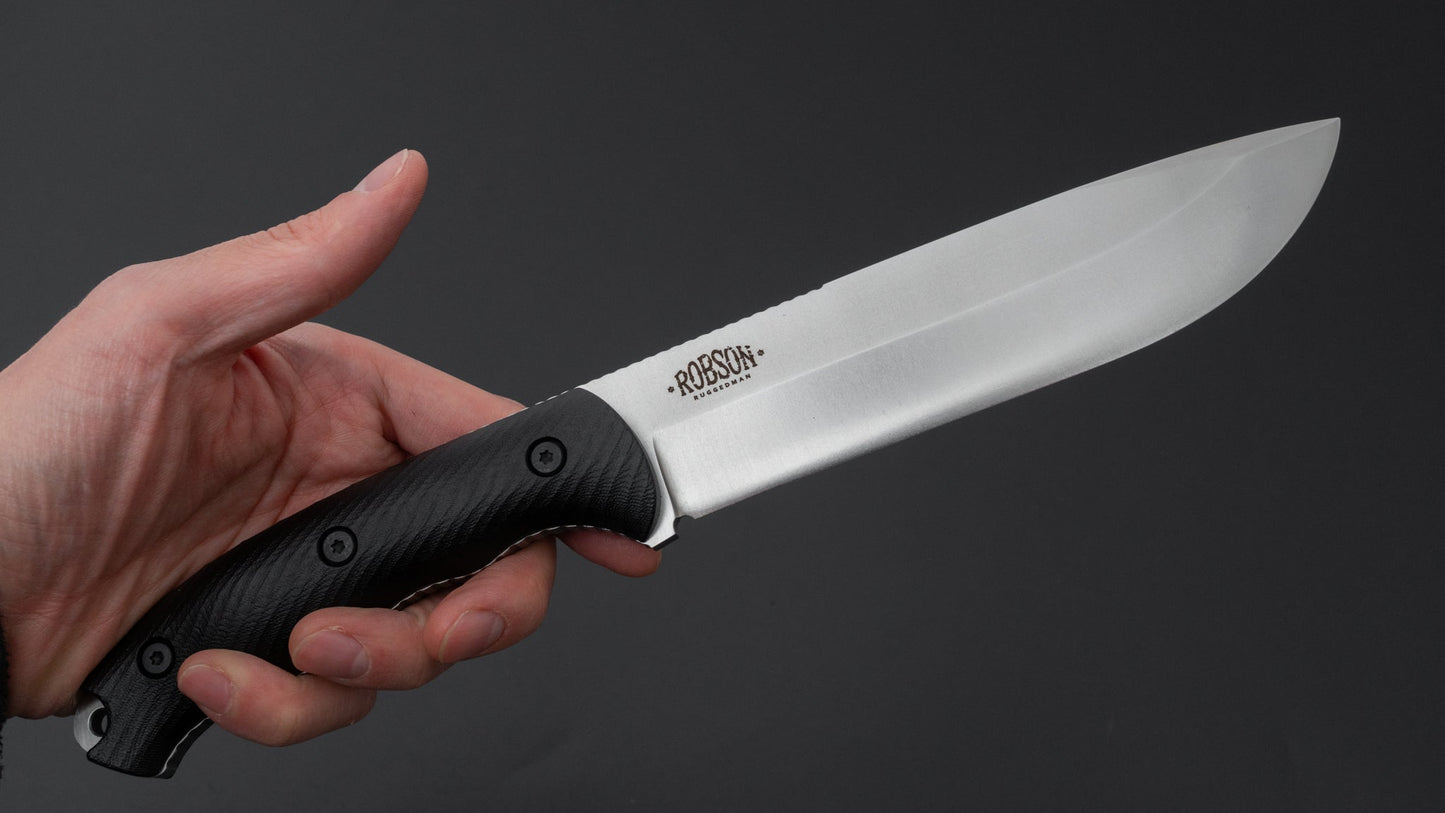 MOKI Berg Robson Ruggedman Fixed Blade Linen Micarta Handle