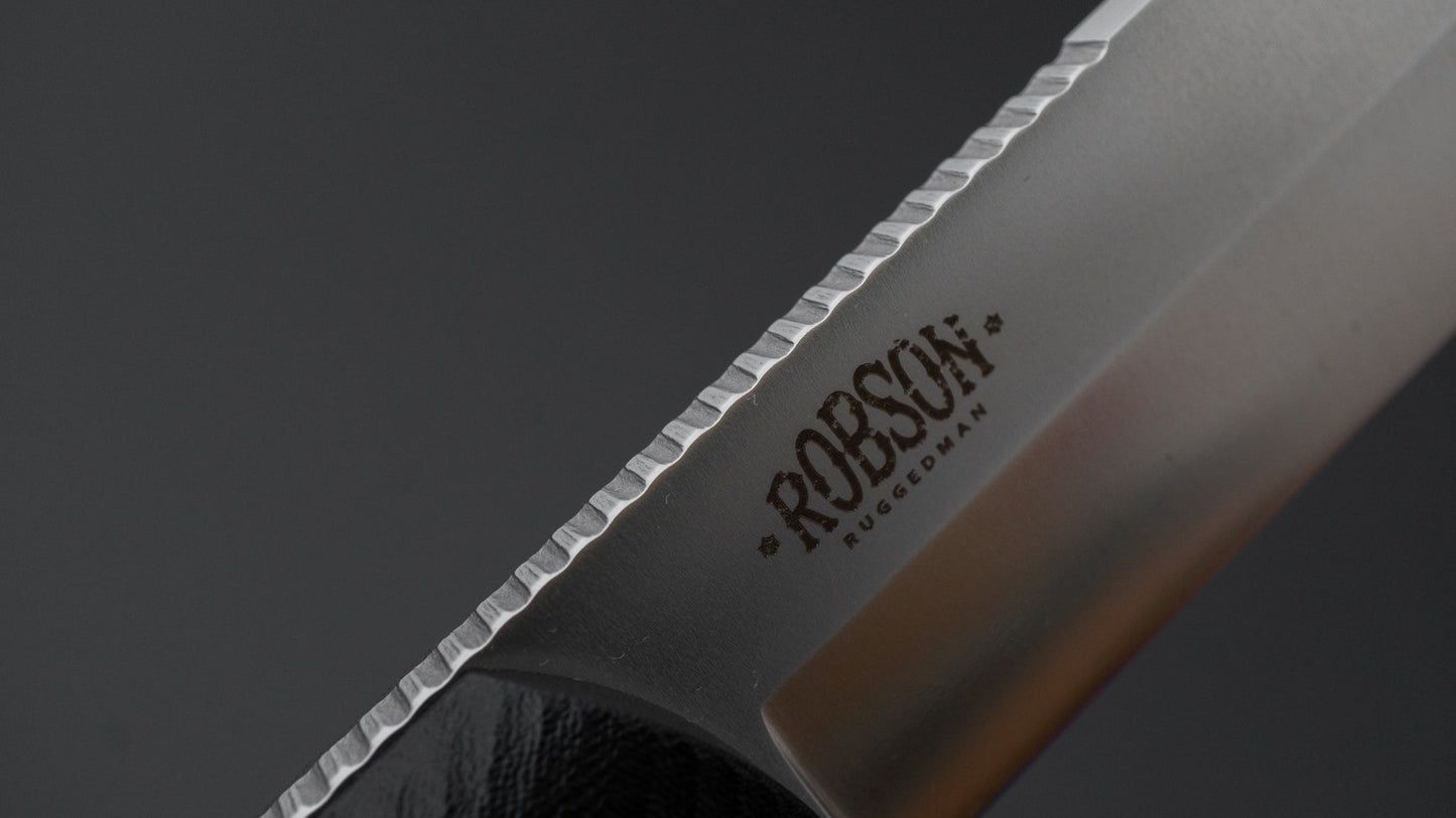 MOKI Berg Robson Ruggedman Fixed Blade Linen Micarta Handle