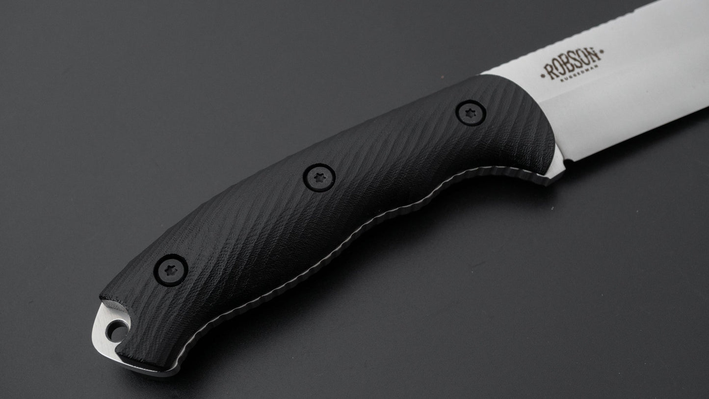 MOKI Berg Robson Ruggedman Fixed Blade Linen Micarta Handle