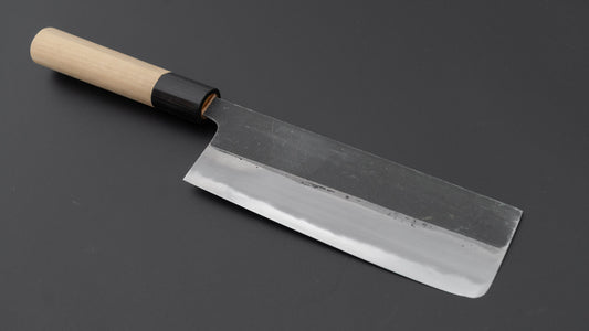 Hitohira Togashi White #2 Kurouchi Nakiri Ho Wood Handle (D-Shape)