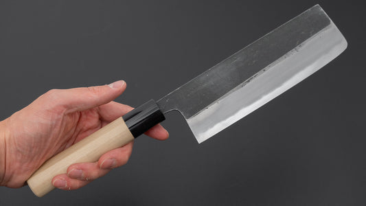Hitohira Togashi White #2 Kurouchi Nakiri Ho Wood Handle (D-Shape)