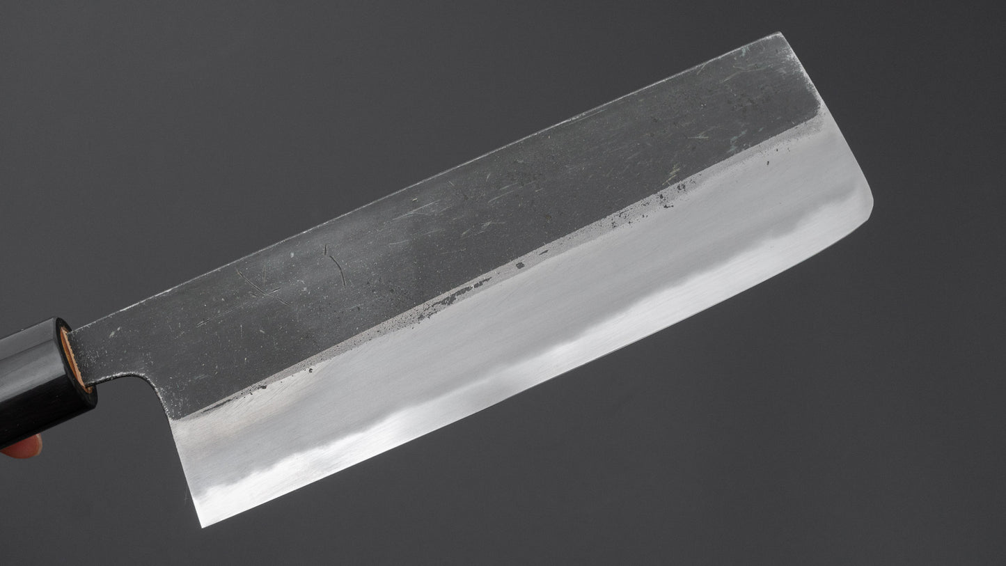 Hitohira Togashi White #2 Kurouchi Nakiri Ho Wood Handle (D-Shape)