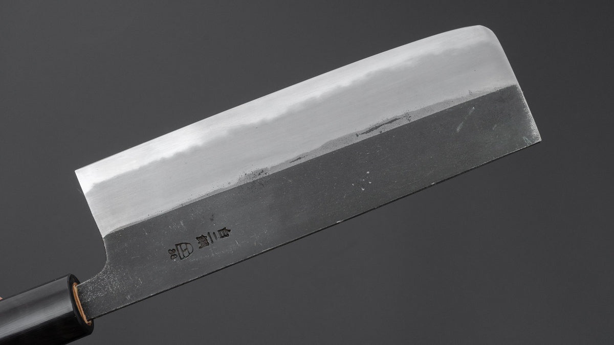 Hitohira Togashi White #2 Kurouchi Nakiri Ho Wood Handle (D-Shape)