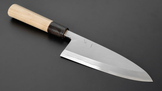 Hitohira Kikuchiyo Manzo White #3 Deba 150mm Ho Wood Handle (D-Shape)