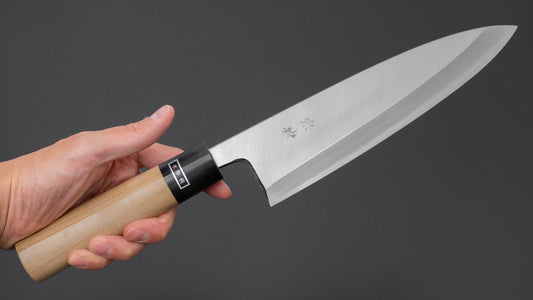 Morihei Munetsugu White #2 Ai Deba 210mm Ho Wood Handle