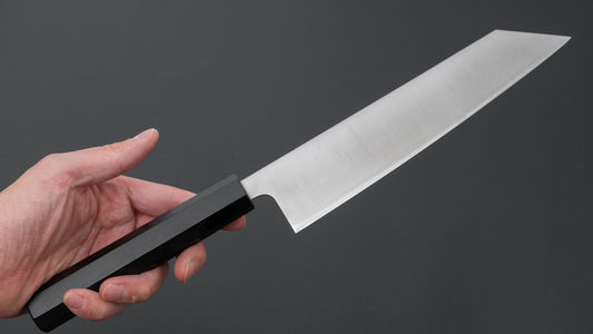 Hitohira Futana Stainless Migaki Kiritsuke Gyuto 210mm Ebony Handle