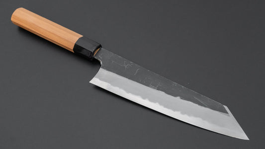 Hitohira Togashi Wit #2 Kurouchi Kiritsuke Gyuto 210 mm Yakusugi cederhouten handvat