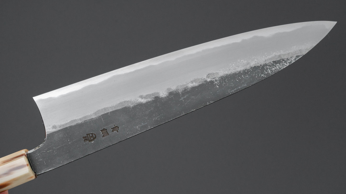 Hitohira Togashi Blue #2 Kurouchi Gyuto 240mm Ebony Handle