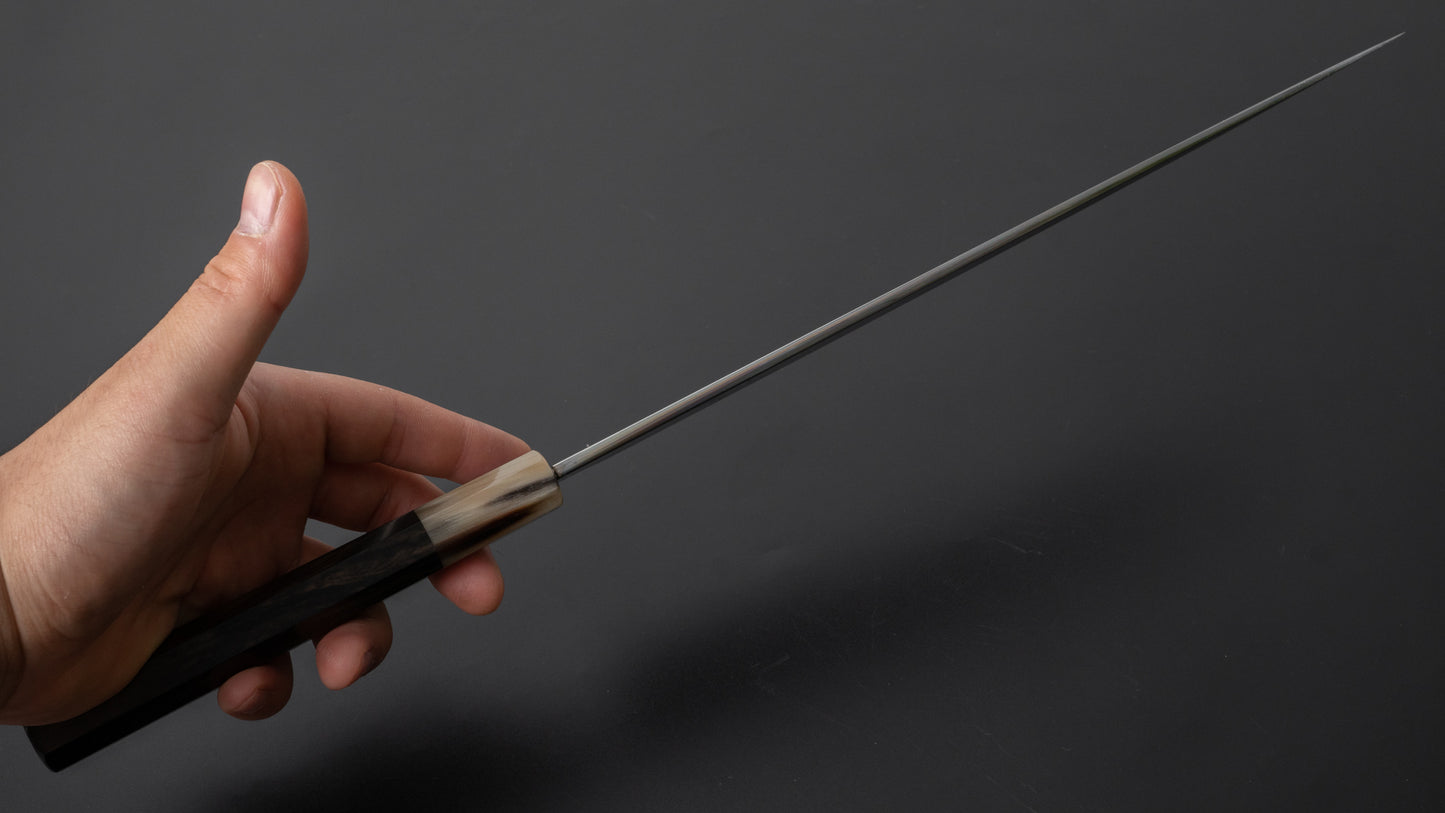 Hitohira Togashi White #1 Mizu Honyaki Yanagiba 300mm Taihei Ebony Handle (Saya)