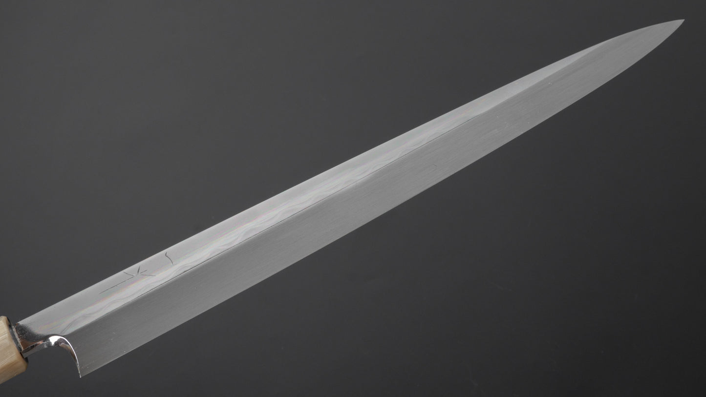 Hitohira Togashi White #1 Mizu Honyaki Yanagiba 300mm Taihei Ebony Handle (Saya)