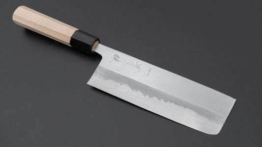 Hitohira Tanaka Ren White #2 Nakiri 180mm Ho Wood Handle