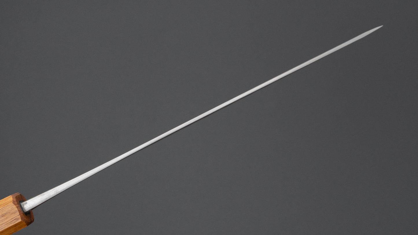 Hitohira TD Blue #2 Stainless Clad Kurouchi Gyuto 210mm Oak Handle