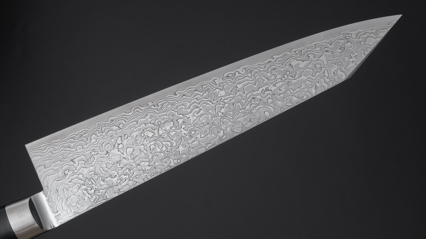 Hitohira FJ SG2 Nikkel Damascus Wit Kiritsuke Gyuto 210mm Linnen Micarta Handvat