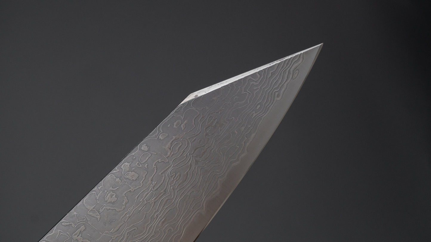 Hitohira FJ SG2 Nickel Damascus White Kiritsuke Gyuto 210mm Linen Micarta Handle