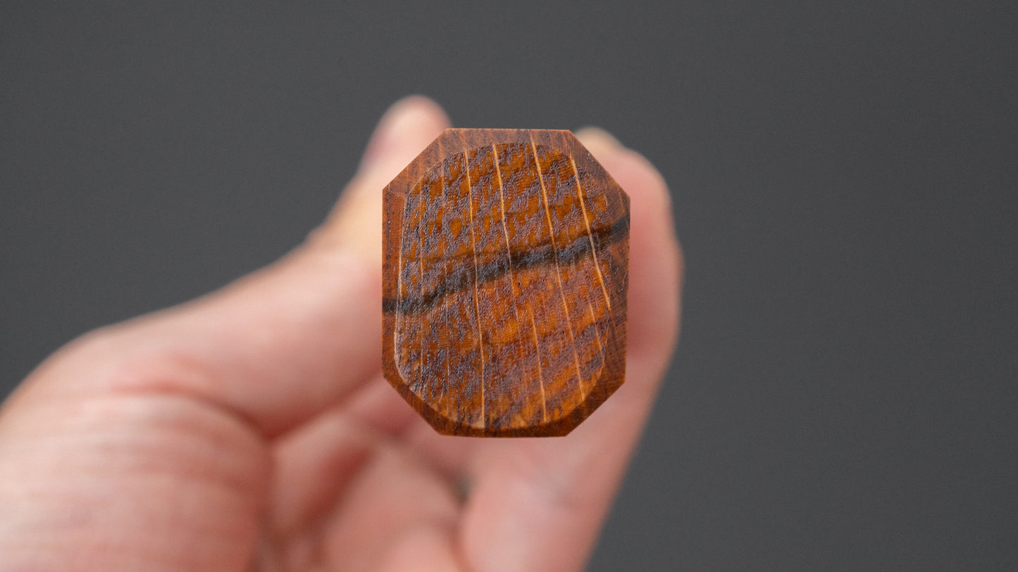 Hitohira TD Blue #2 Stainless Clad Kurouchi Gyuto 210mm Oak Handle