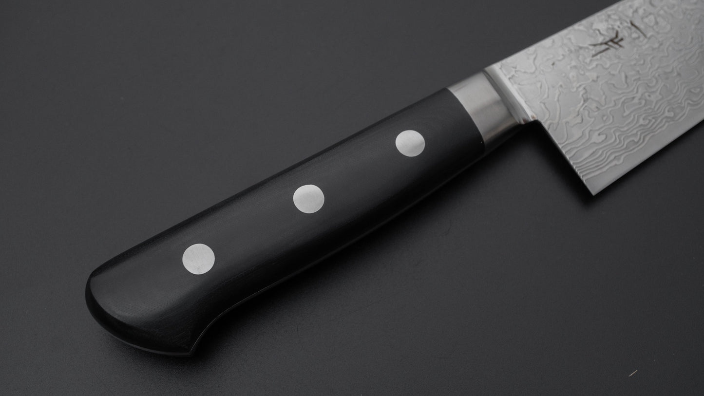 Hitohira FJ SG2 Nikkel Damascus Wit Kiritsuke Gyuto 210mm Linnen Micarta Handvat