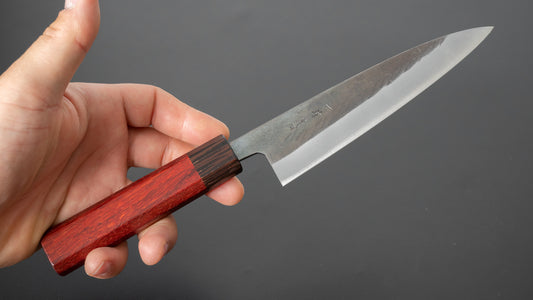 Hitohira TD Blue #2 Stainless Clad Kurouchi Gyuto 165mm Padauk Handle